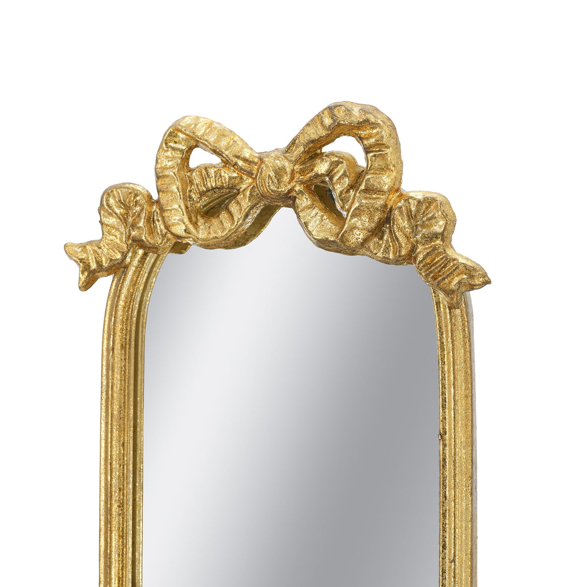 Set of 2 Gold Mirrored Wall Sconces with Iron Candle Holders