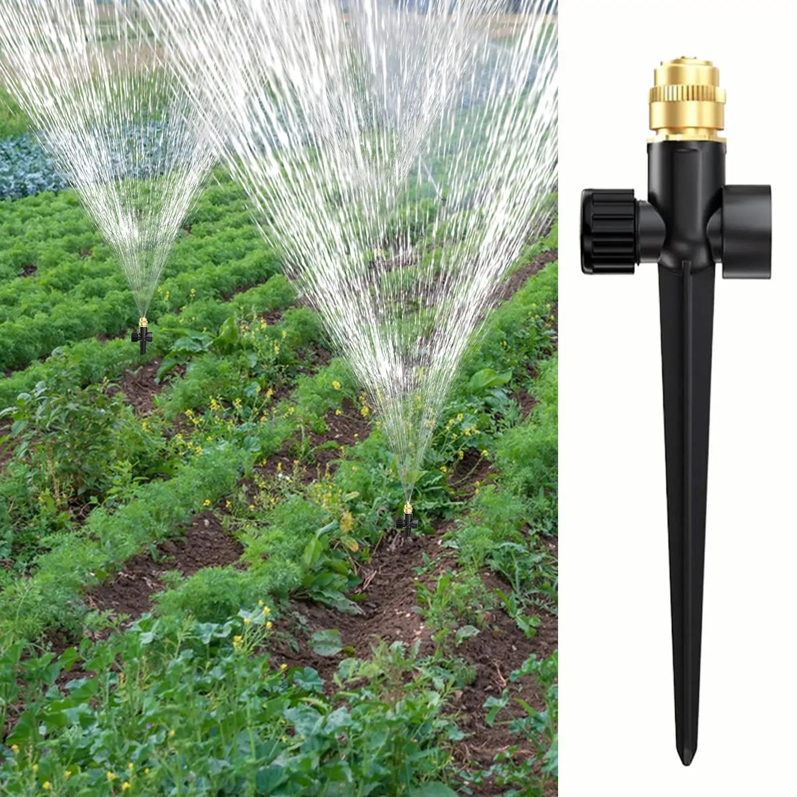 Lawn Sprinkler 360 Rotating Irrigation Sprayer Weather-Resistant Full Coverage Sprinklers For Gardening Farm Lawn Greenhouse