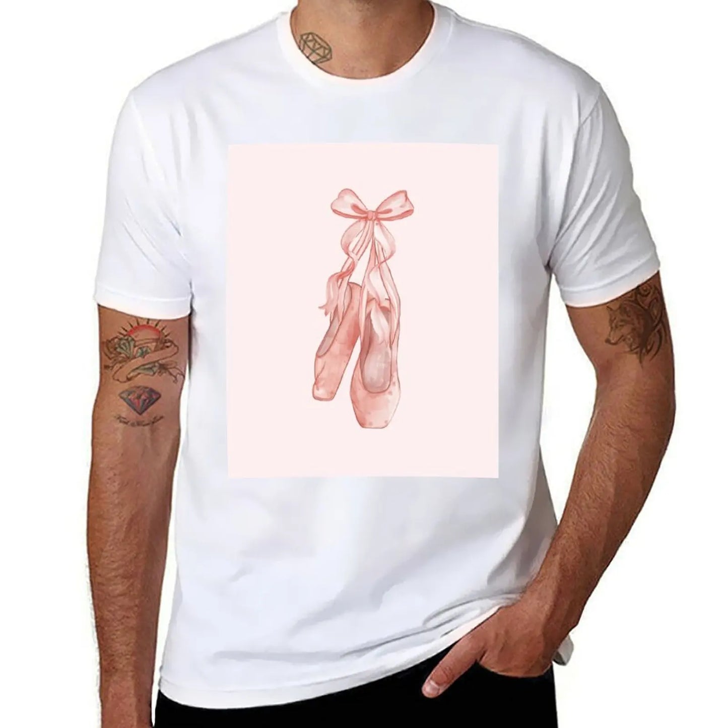 Ballet Dreams – Pink Pointe Shoes with Ribbon T-Shirt vintage t shirts funny meme t-shirts croswit shirt man t shirts men