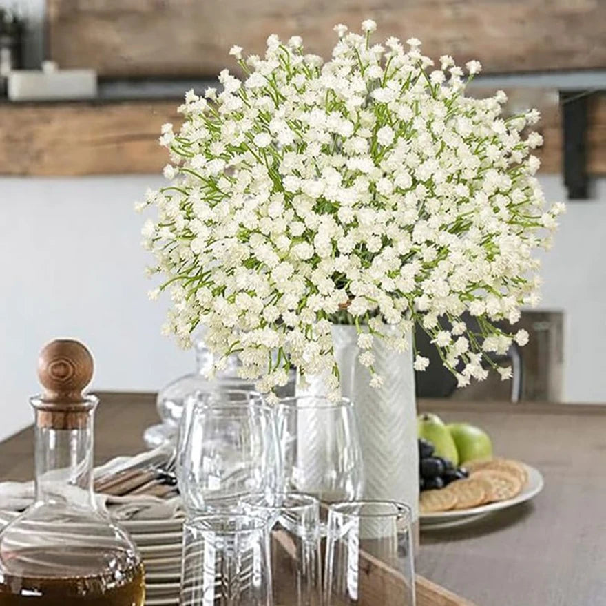 Artificial Plastics Flowers Gypsophila Outdoor Garden Courtyard Home Vase Table Wedding Scene Bride Bouquet DIY Gifts Accessory