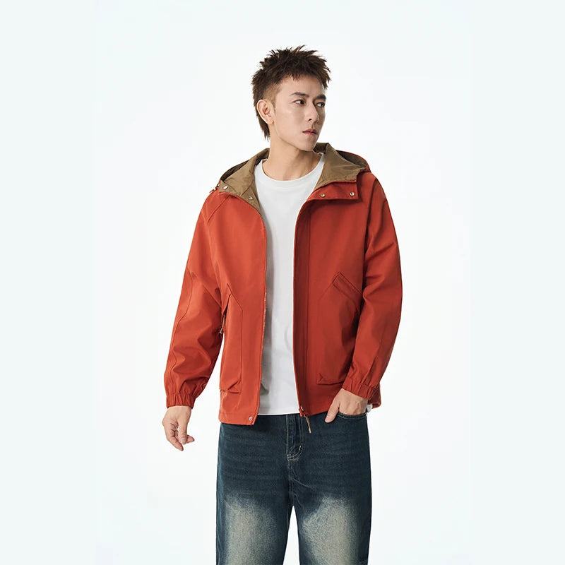Men's Waterproof Jacket New Workwear Jacket Autumn Thin Long Sleeve Baseball Uniform Cycling Jacket Slim Fit Luxury Clothes