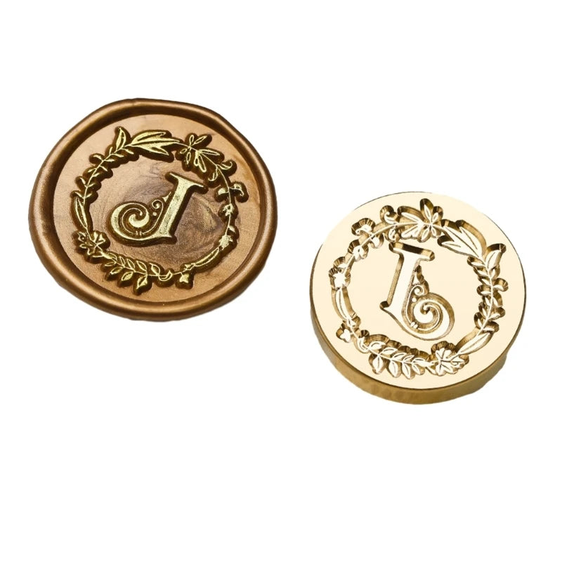 Y1UB Sealing Wax Stamp Letter Series Wax Seal Stamp for Christmas Card Decorations