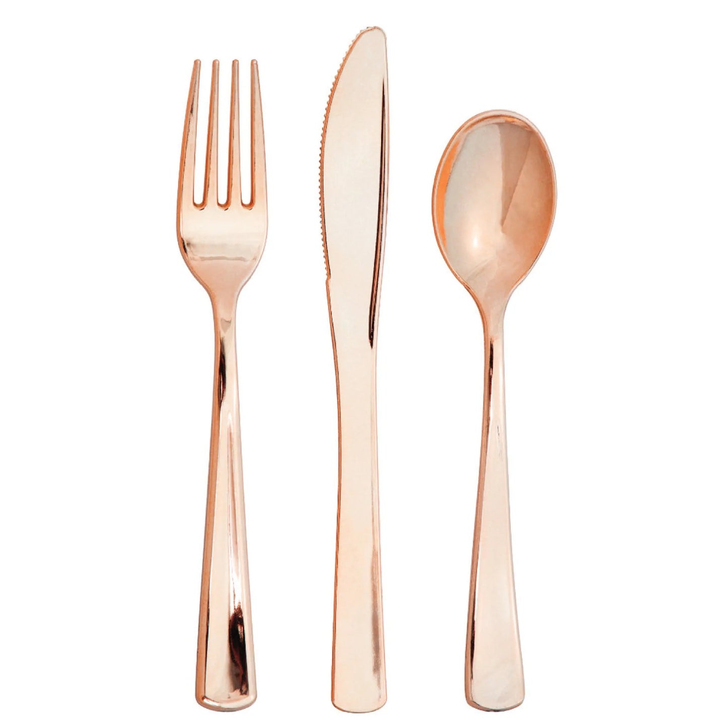 16pcs electroplated gold cutlery plastic disposable tableware rose gold cutlery birthday party decoration tableware wholesale