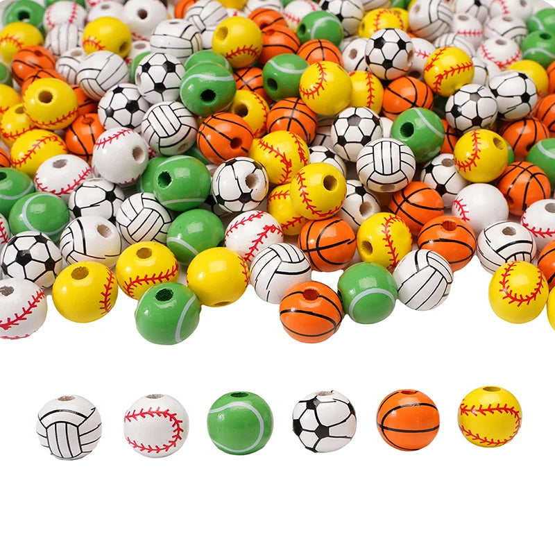 10Pcs 16/20mm Wooden Dog Paw/Christmas Pattern Round Beads Loose Spacer Beads To Make Bracelet Charms Jewelry Making Accessories