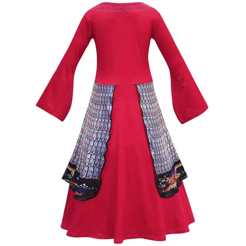 Anime Cosplay New Movies Halloween Child Hua Mulan Costume Christmas Girls Mulan Dress Children Traditional Chinese Clothes 72th