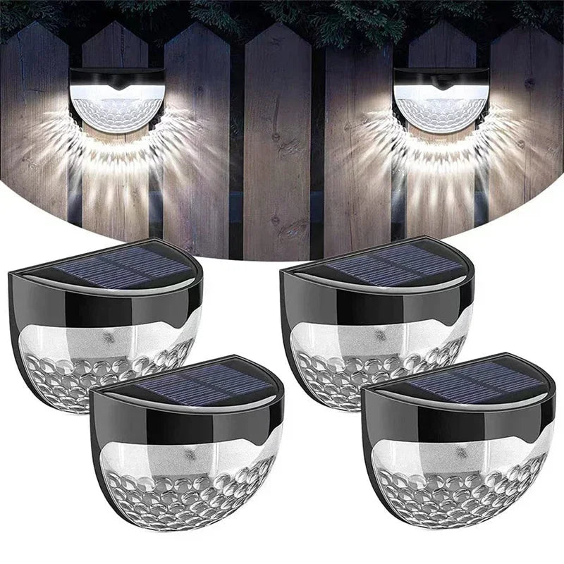 4Pack Solar LED Garden Ground Light Outdoor Waterproof Solar Wall Lamp Christmas Fence Courtyard Atmosphere Decor Night Light