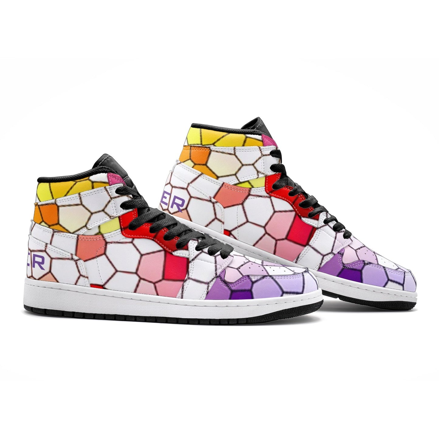 VIPER HIP HOP SHOES High Top Style 55TO 02 Mosaic Sneakers