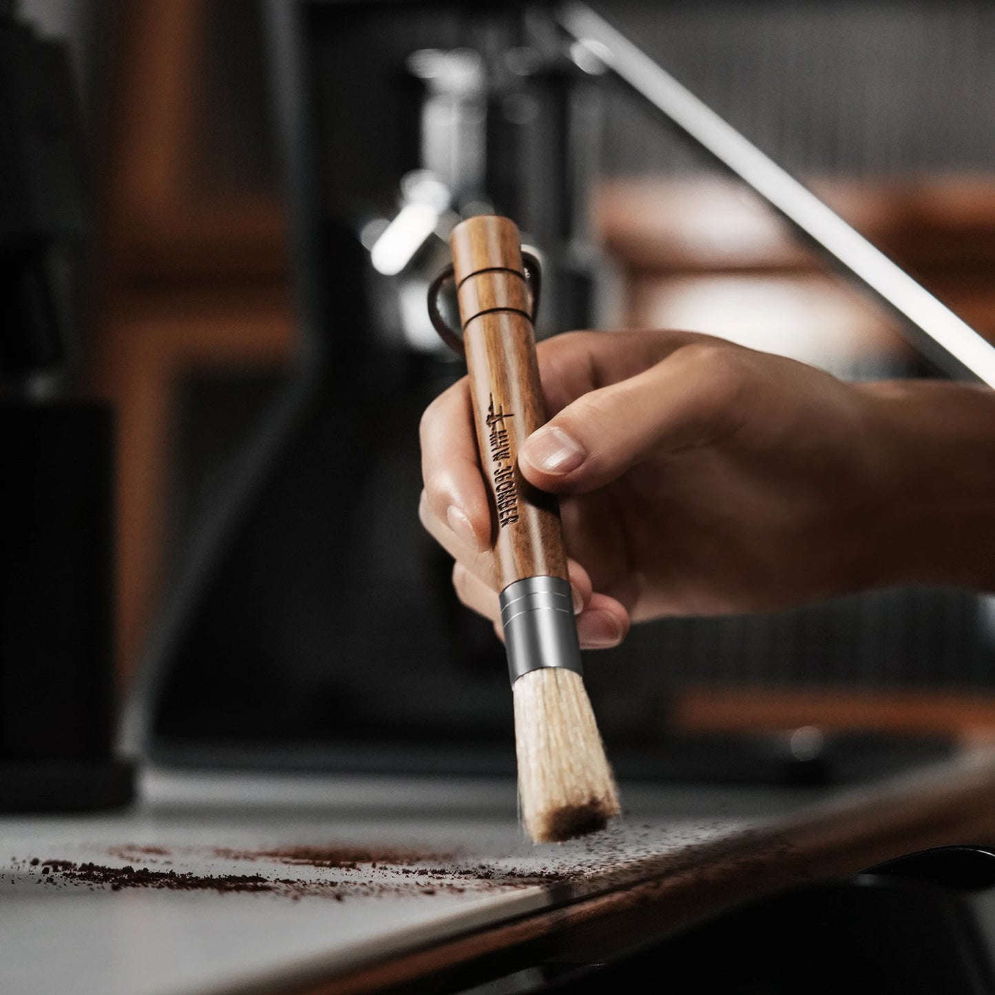 MHW 3BOMBER Coffee Powder Dust Cleaning Set Air Blower Wooden Brush for Coffee Grinder Blowing Pump for Camera Lens Keyboards