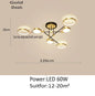 Nordic Minimalist LED Ceiling Light Creative for Living Room Bedroom Decoration Aluminum Fashion Art Lighting Fixtures Lustre