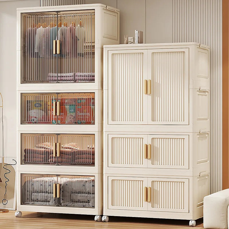Wardrobe Clothes Closet Bedroom Furniture Storage Cabinet Foldable Wardrobe Plastic Cabinet Armario De Ropa Storage Cabinet
