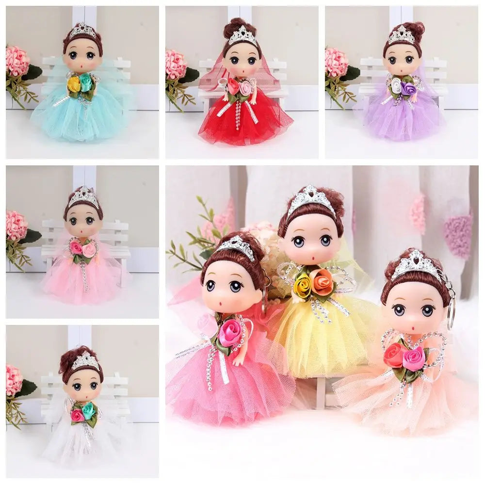 12 Cm Big Eyes Princess BJD Doll Korean Makeup Look Movable 12cm Bjd Doll Fine Clothes Cartoon Face Wedding Dress Mini Girl Toy