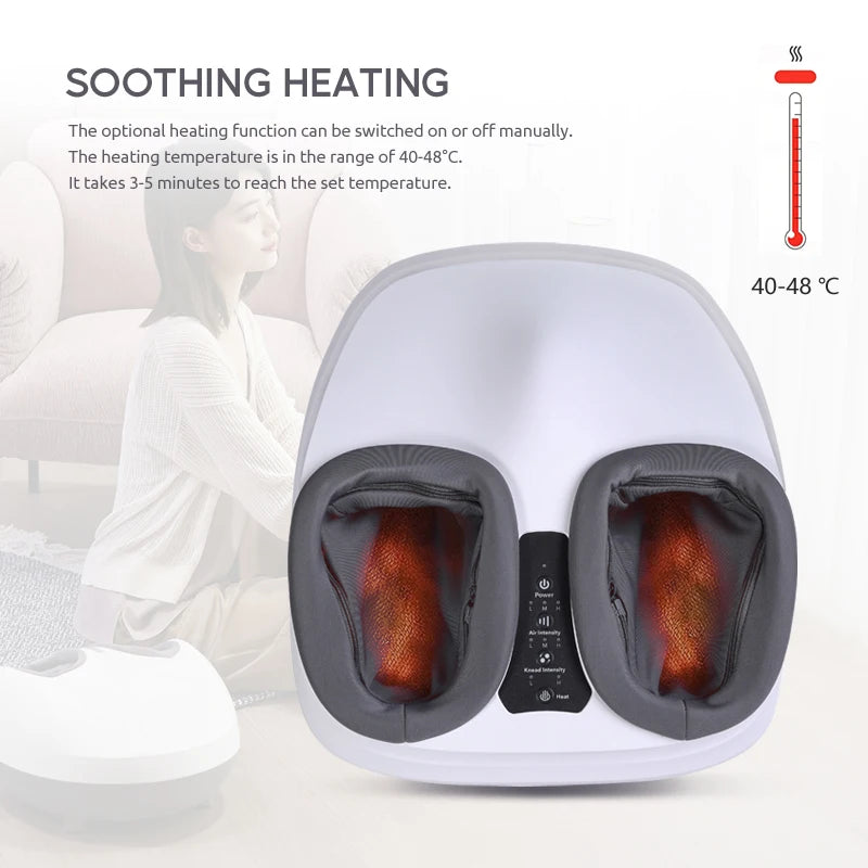 MARESE Electric Foot Massager Machine Kneading Shiatsu Air pressure Vibration Massage With Heating Therapy pain relief K827