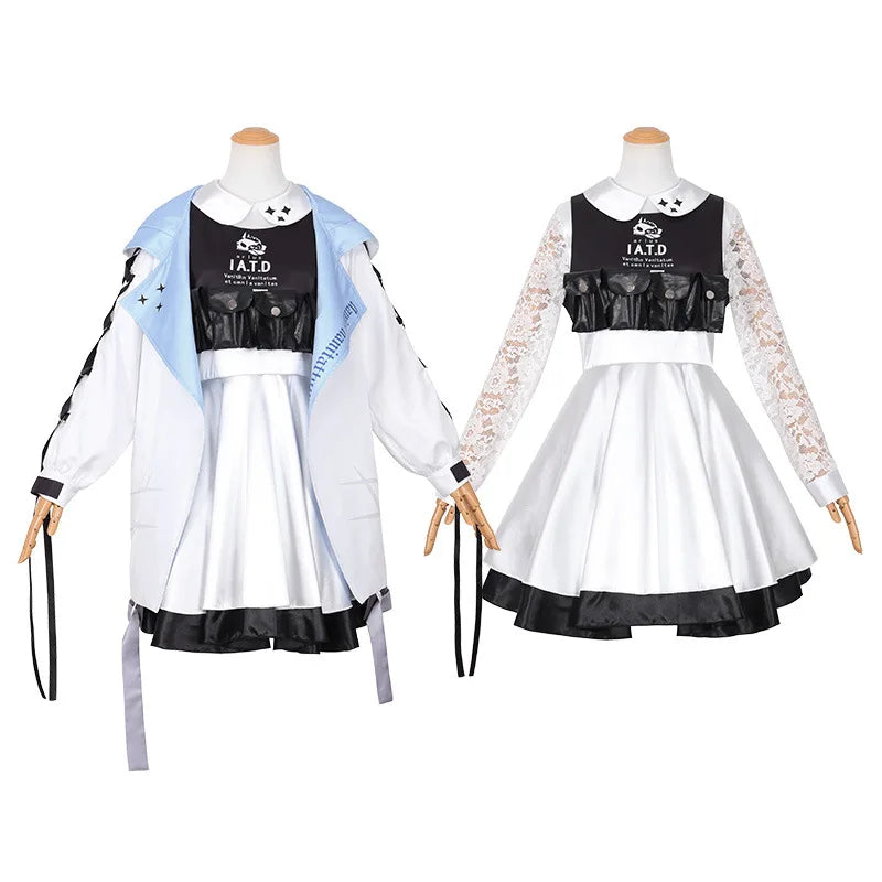 Blue Archive Hakari Atsuko Cosplay Costume Wig Headwear Women Carnival Halloween Carnival Party Roleplay Outfits Purple Hair