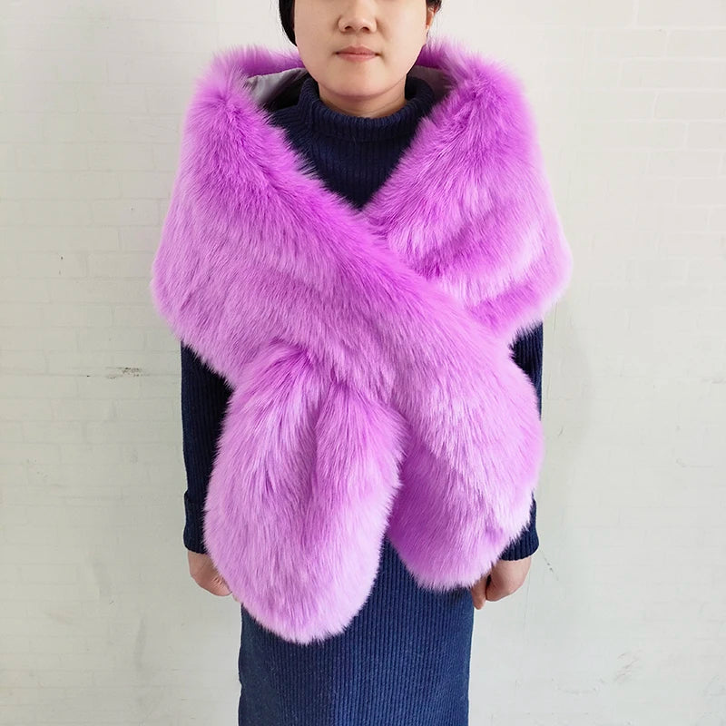 Faux Fur Wedding Shawl Woman Party Bride Cape Cloak Autumn Winter Banquet Stage Dress Scarf Bridal Wrap Bolero Accessory Stock