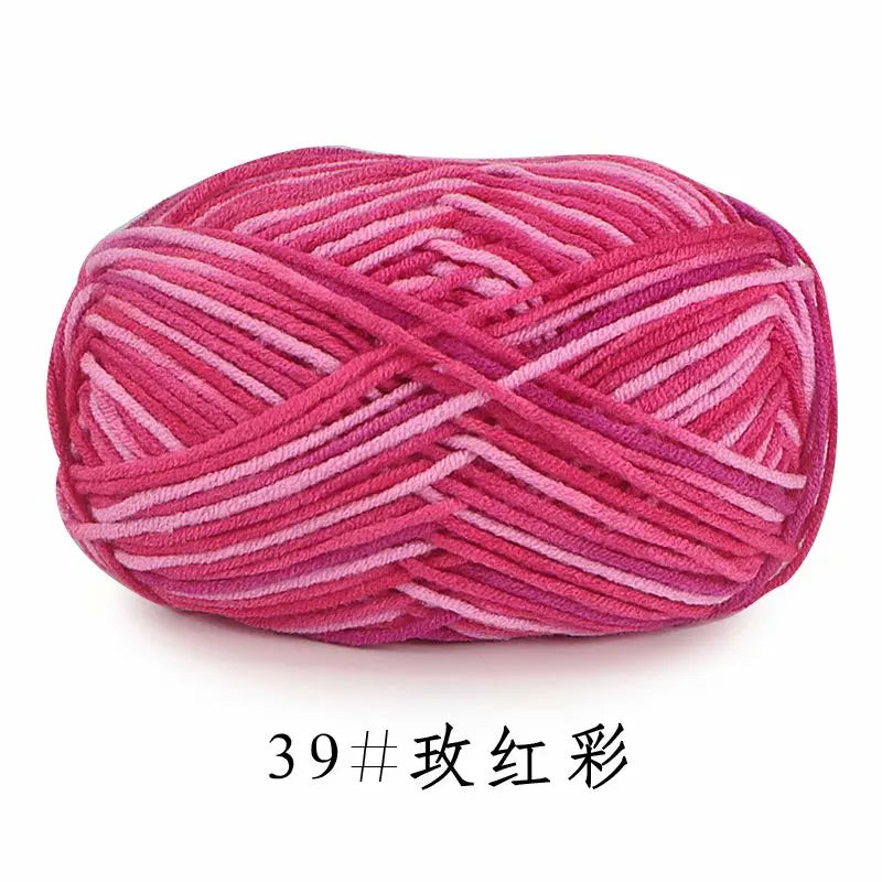 5Strands 2.5mm Colorful Soft Cotton Baby Knitting Wool Yarn Crochet Craft  Crochet Fancy Yarn Hand Knitting Sweater Baby Clothes
