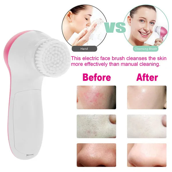 Waterproof Facial Cleansing Brush Face Spin Cleaning Brush Scrubber