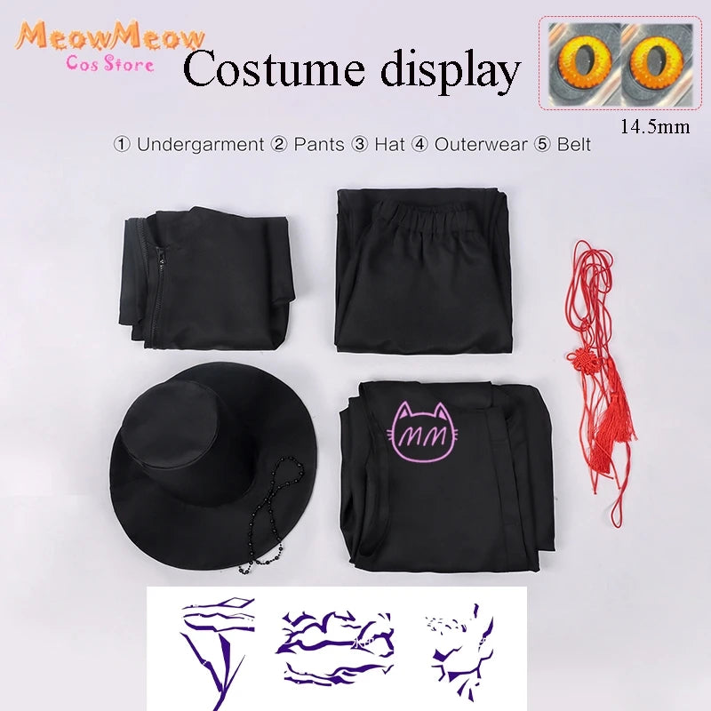 2 K-Pop cos Demon Hunters Jinu Saja Boys Cosplay Costume Wig Tattoo Sticker Hat Stage Roleplay Suit Halloween Mens Group Uniform