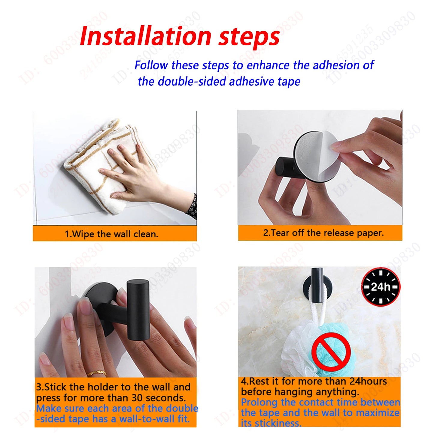 6/3PCS Strong Adhesive Wall Hooks,Self-adhesive Hooks,Towels Hanger Hook,Coat Hanging Rack,Key Holder,Bathroom Accessories