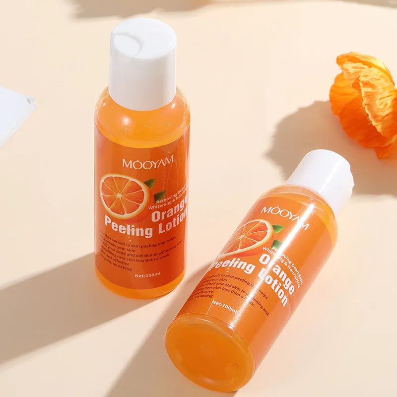 100ml Orange Peeling Oils For Dark Skin Moisturizing Foot Exfoliator Body Scrub Elbow Knee Peeling Oil  Body Skin Care Products