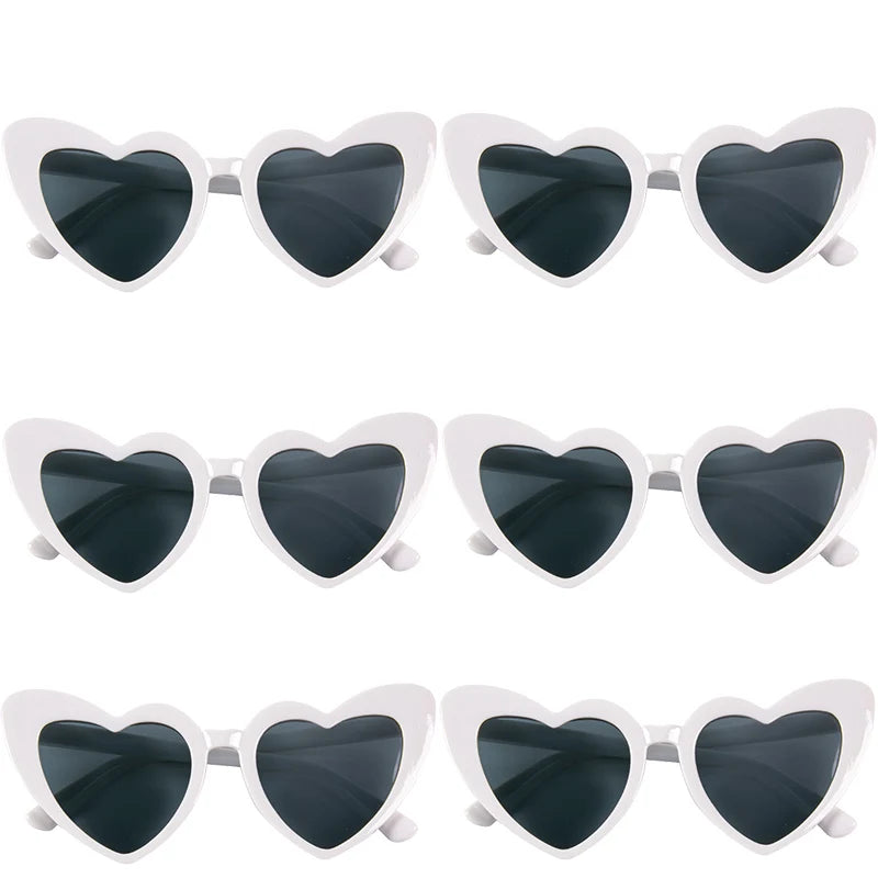 Heart Shaped Sunglasses for Women Retro Cat Eye Sunglasses Wedding Engagement Decoration Shopping Traveling Party Accessories