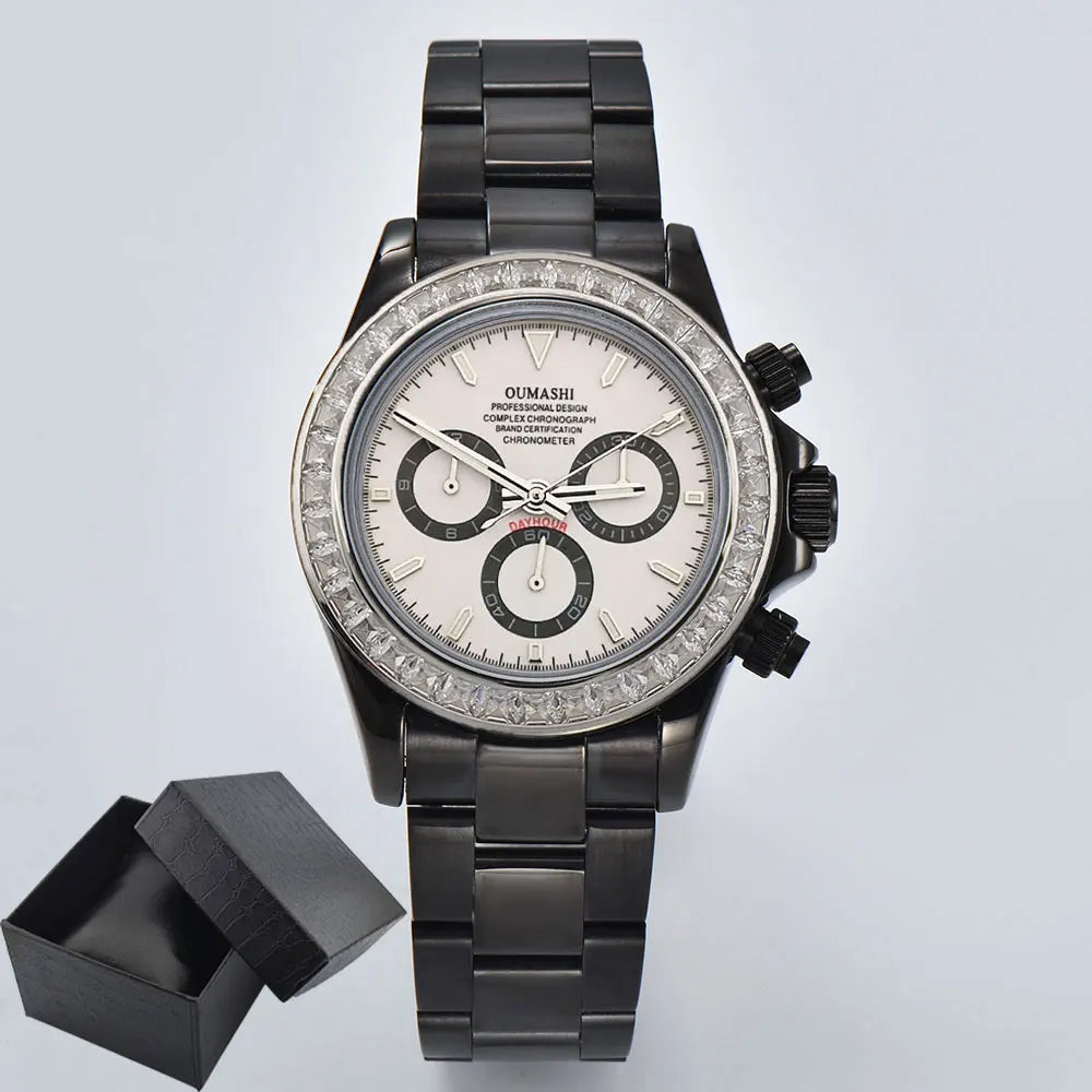 4613 WATCH man sapphire Glass GEM customized automatic mechanical watch 39.3mm  7750Amovement chronograph watch Waterproof 10ATM