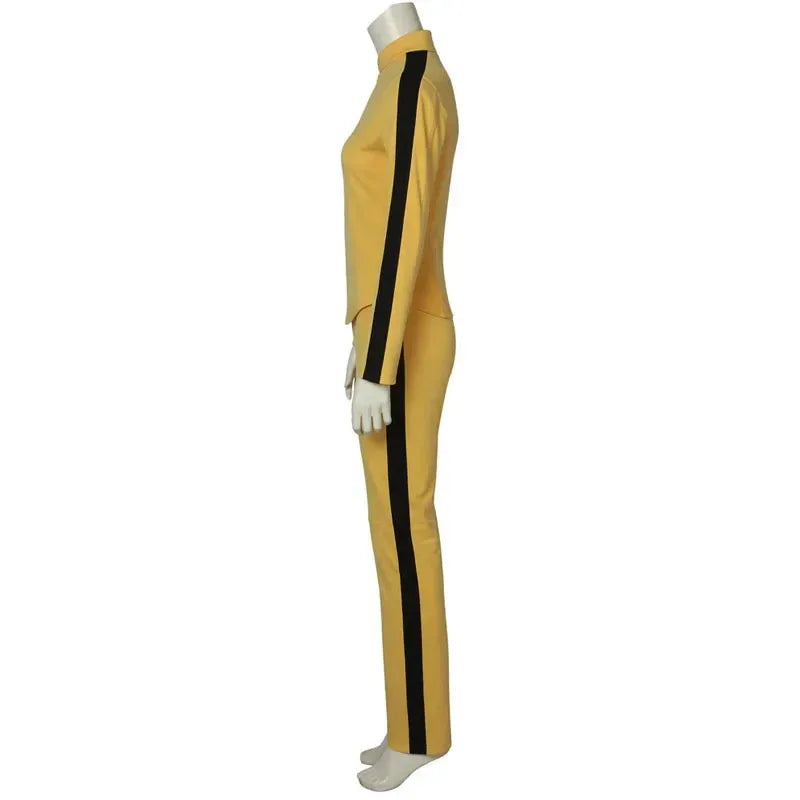 Uma Thurman The Movie Kill Cosplay Bill Costume Women's Yellow Tight Uniform Suits The Bride Cosplay Halloween Party Cost FSTR65