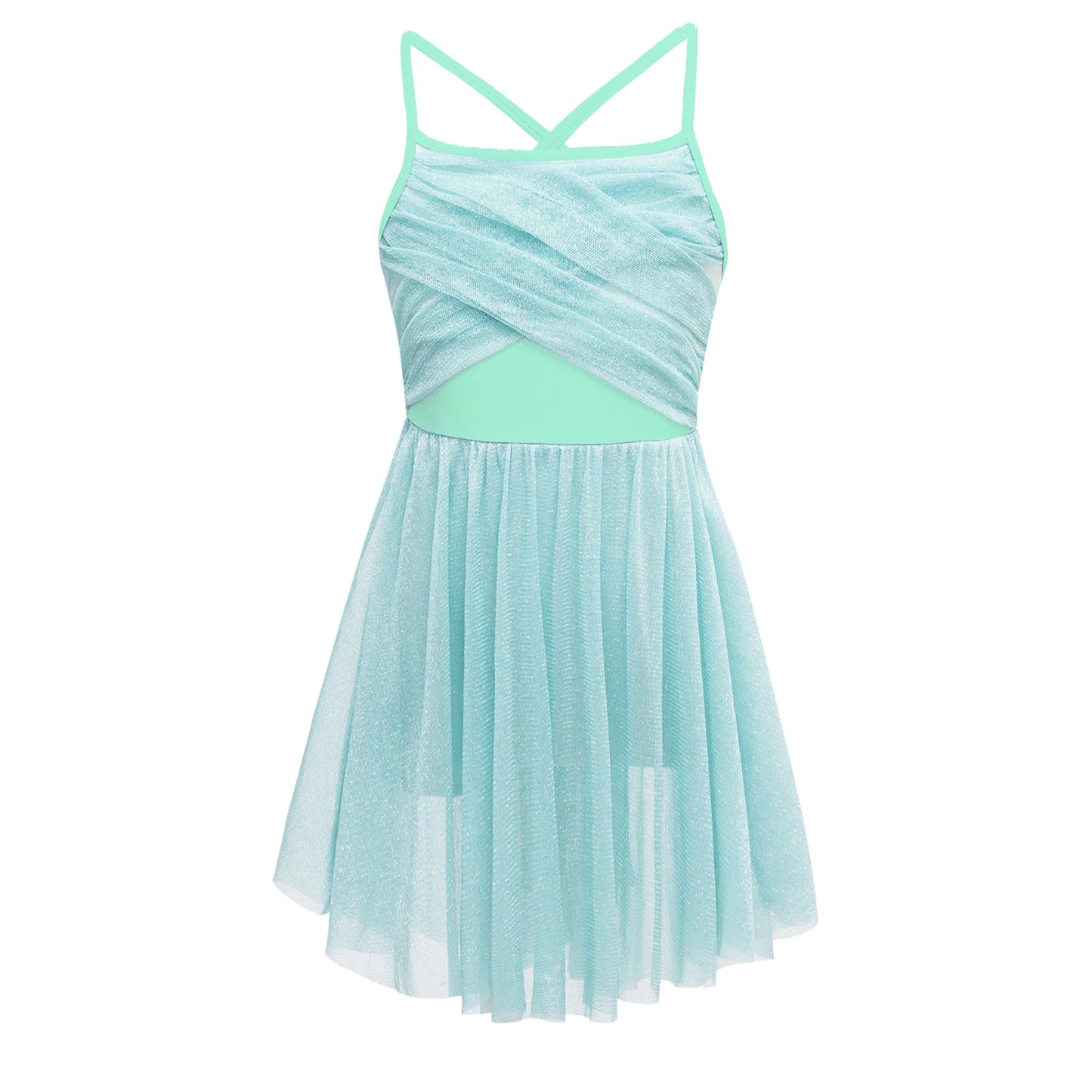 Kids Girls Ballet Leotard Dress Sleeveless Gymnastics Workout Modern Contemporary Dancewear Latin Lyrical Ballerina Costumes