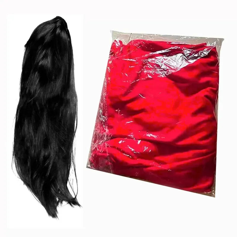 A2025 New Bride Dress Zombie Suit Scary Sadako Costume White Womens Ghost Halloween C ★ HAxiba.