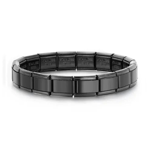 Fashion Sliver Bangle Bracelet Width Italian Elastic Charm Bracelet Simple Design Men Women DIY New Style Jewelry Gifts