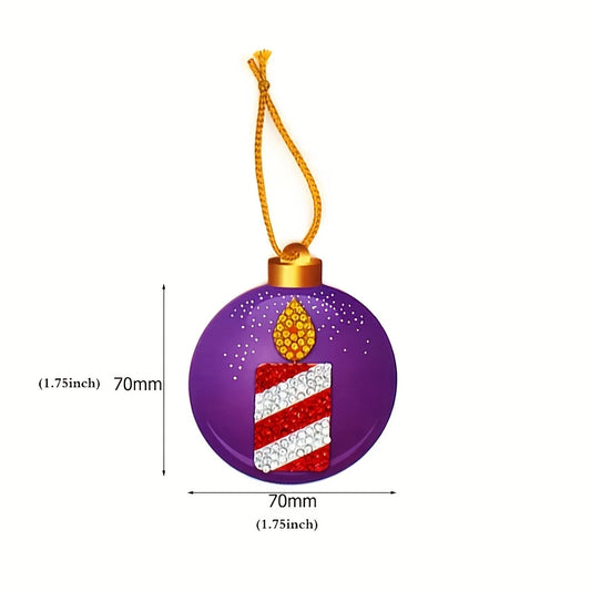 10PCS DIY Christmas Tree Pendant Diamond Painting Special Shape Full Drills Hanging Ornament Christmas Decor Natal Navided