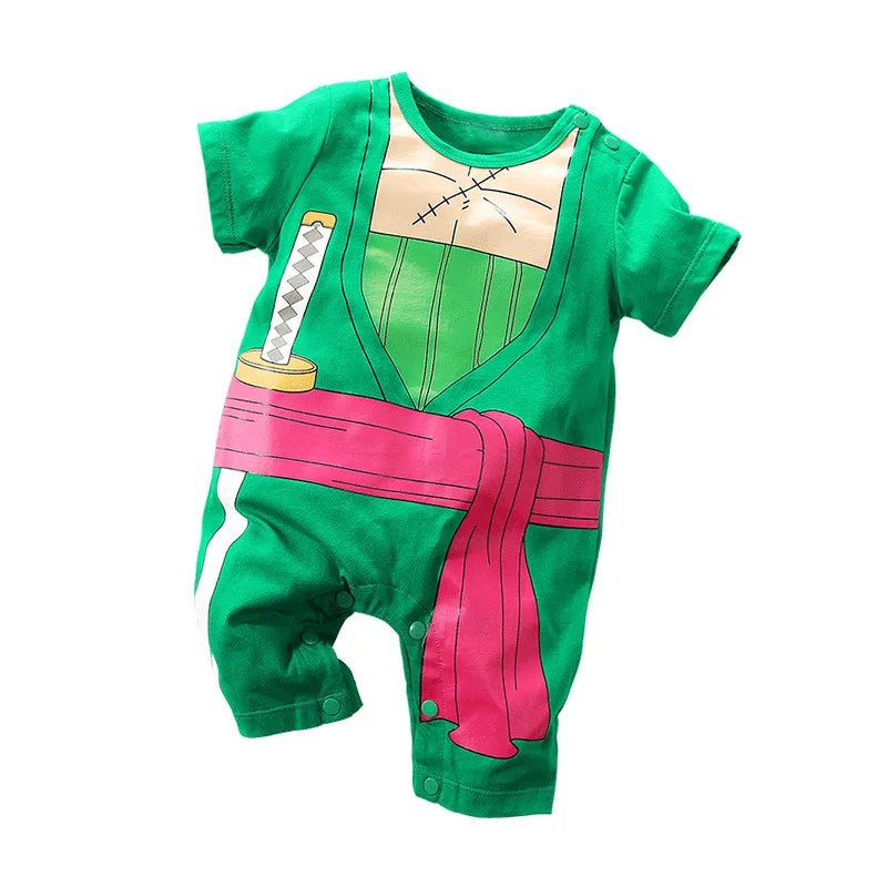 Baby Boy Clothes Toddler Anime Romper Newborn Costume Summer Breathable Climbing Clothes Infant Cosplay Jumpsuit
