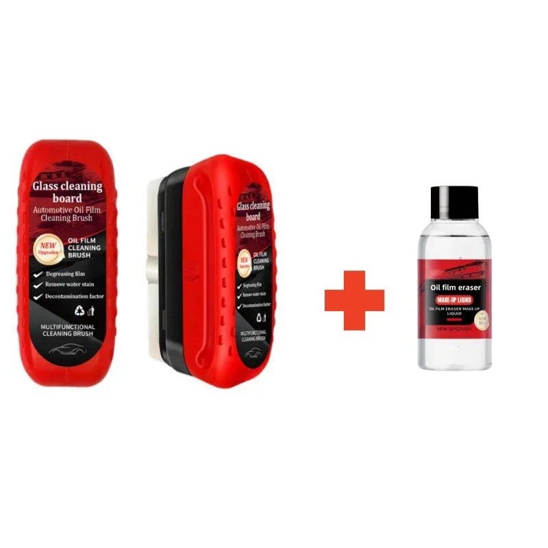 Car GlassCoating Oil Film Clean Brush  Powerful Windshield  Rearview Mirrors Cleaner Remove Dirt Car Glass Cleaning Brush