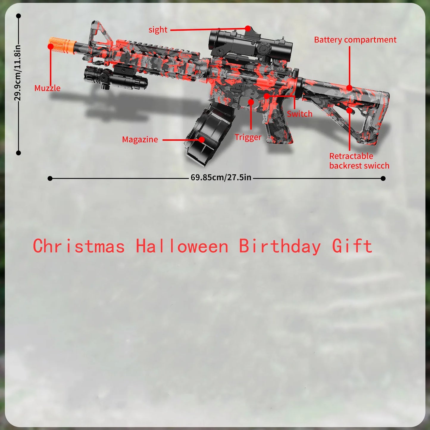 Blaster With Drum, Automatic Dual Mode Blaster, For Outdoor Activities -Perfect For Outdoor Team Games & Christmas Gifts, Black