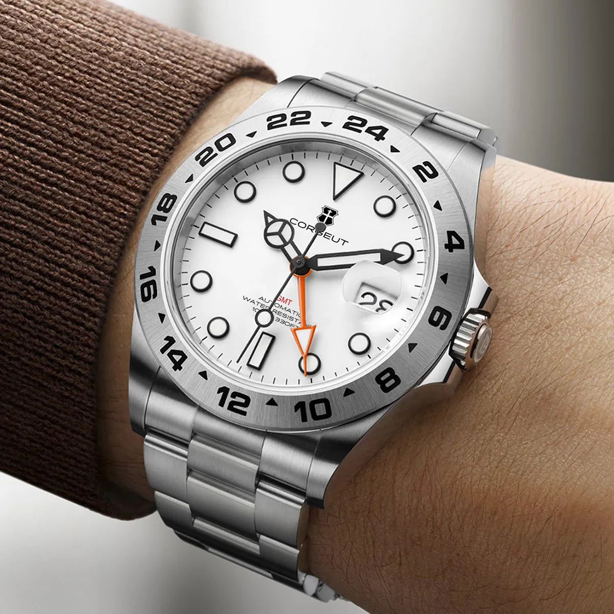 39MM Custom logo/name  Sapphire NH34 Automatic Mechanical Mens WristWatch Sterile Dial 10Bar Luminous Sport Male Clock