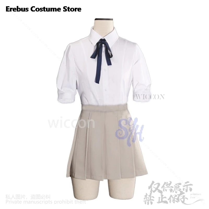 Kirifuji Nozomi Cosplay Game The Hundred Anime Costume Purple Pu Punk Coat Jk Kawaii Uniform Dress Lovely Japanese Girls Lolita