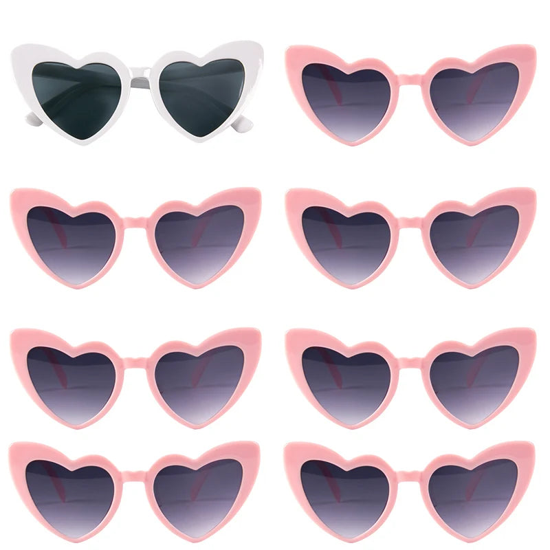 Heart Shaped Sunglasses for Women Retro Cat Eye Sunglasses Wedding Engagement Decoration Shopping Traveling Party Accessories