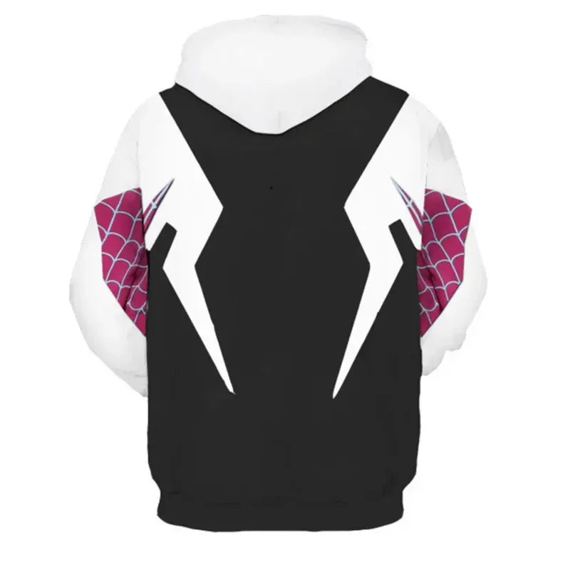 Cosplay Movie Spider Women Sweatshirt Hoodie Gwen Stacy Cosplay Costume Hooded Jacket Coats Men Women Pullover Trainsuit S Anime