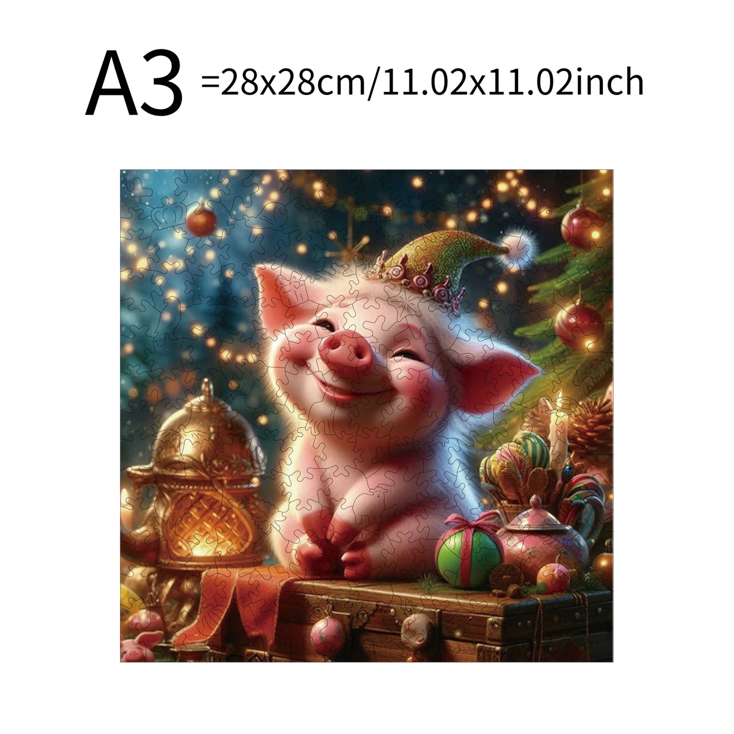 Pig Hippopotamus Animal Puzzles High Quality Jigsaw Puzzle Wooden Puzzle Best Christmas Gift