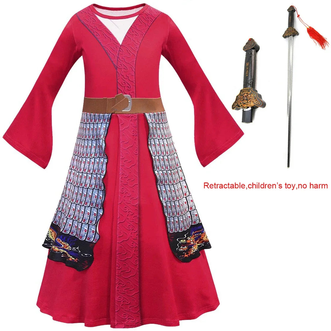 Anime Cosplay New Movies Halloween Child Hua Mulan Costume Christmas Girls Mulan Dress Children Traditional Chinese Clothes 72th