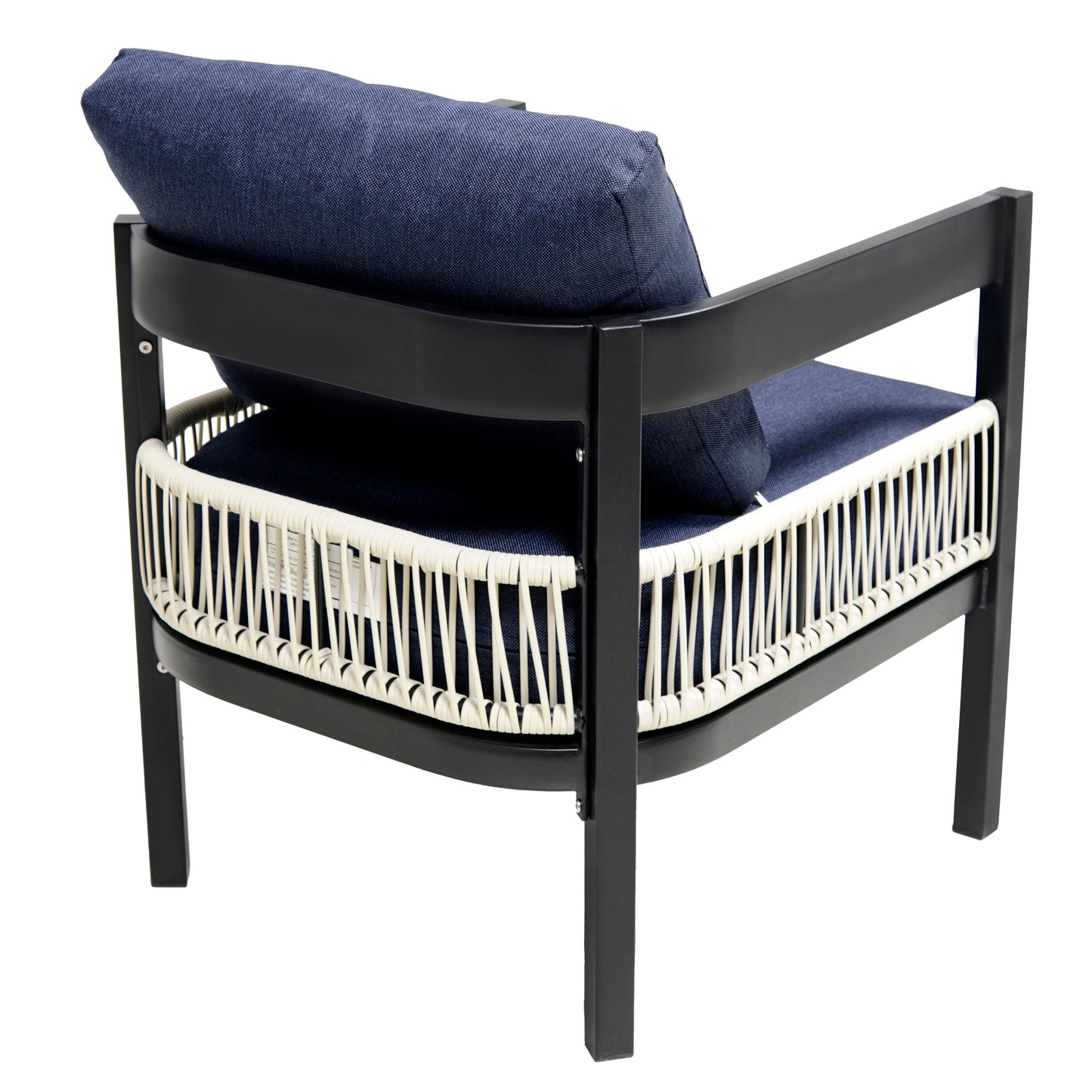 Multi-person Outdoor Iron Sofa Set with Table, Rattan Decoration,