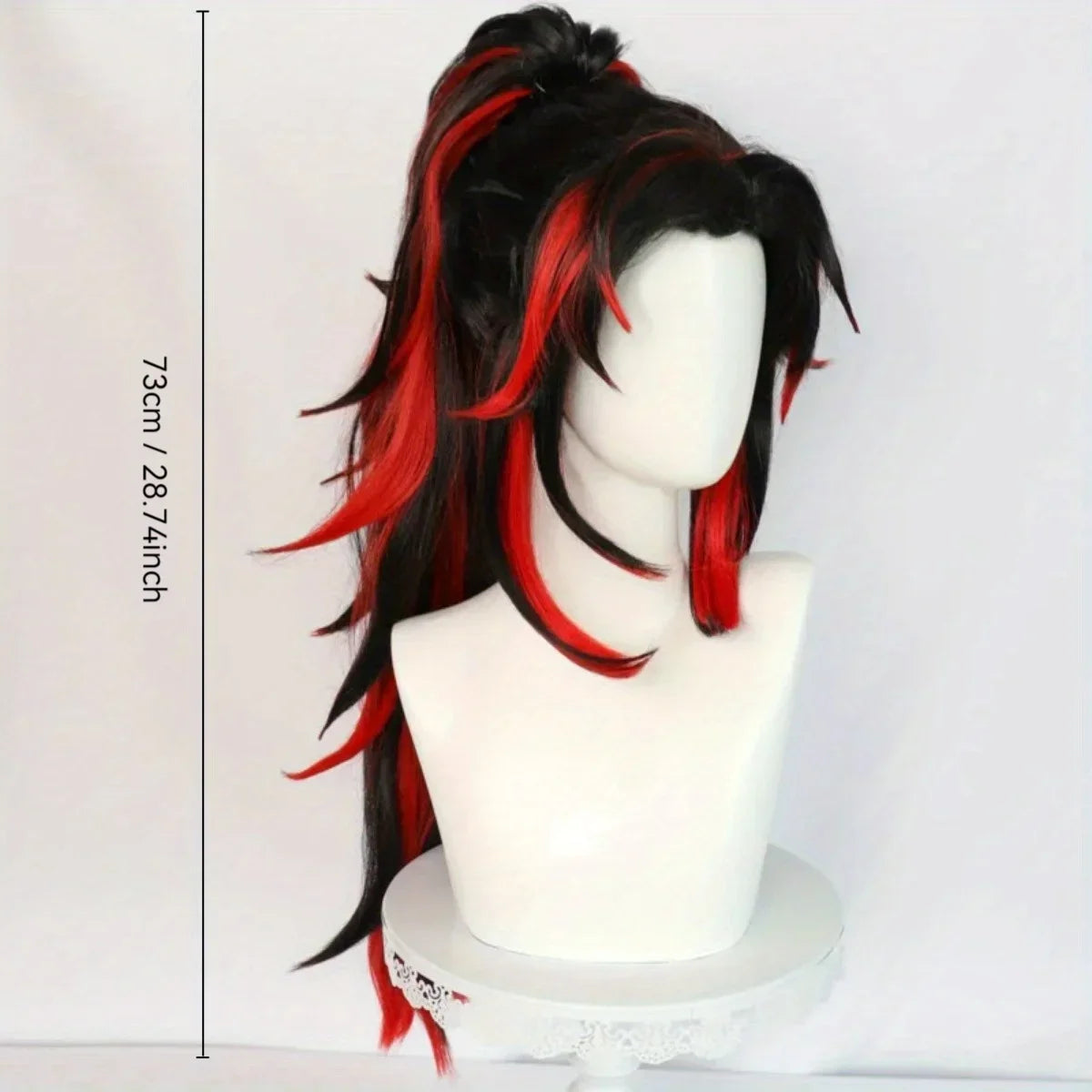 Tsugikuni Yoriichi Anime Cosplay Wig Long Synthetic Hair Halloween Props Mens Wig Christmas Ideal for Cosplay School Events