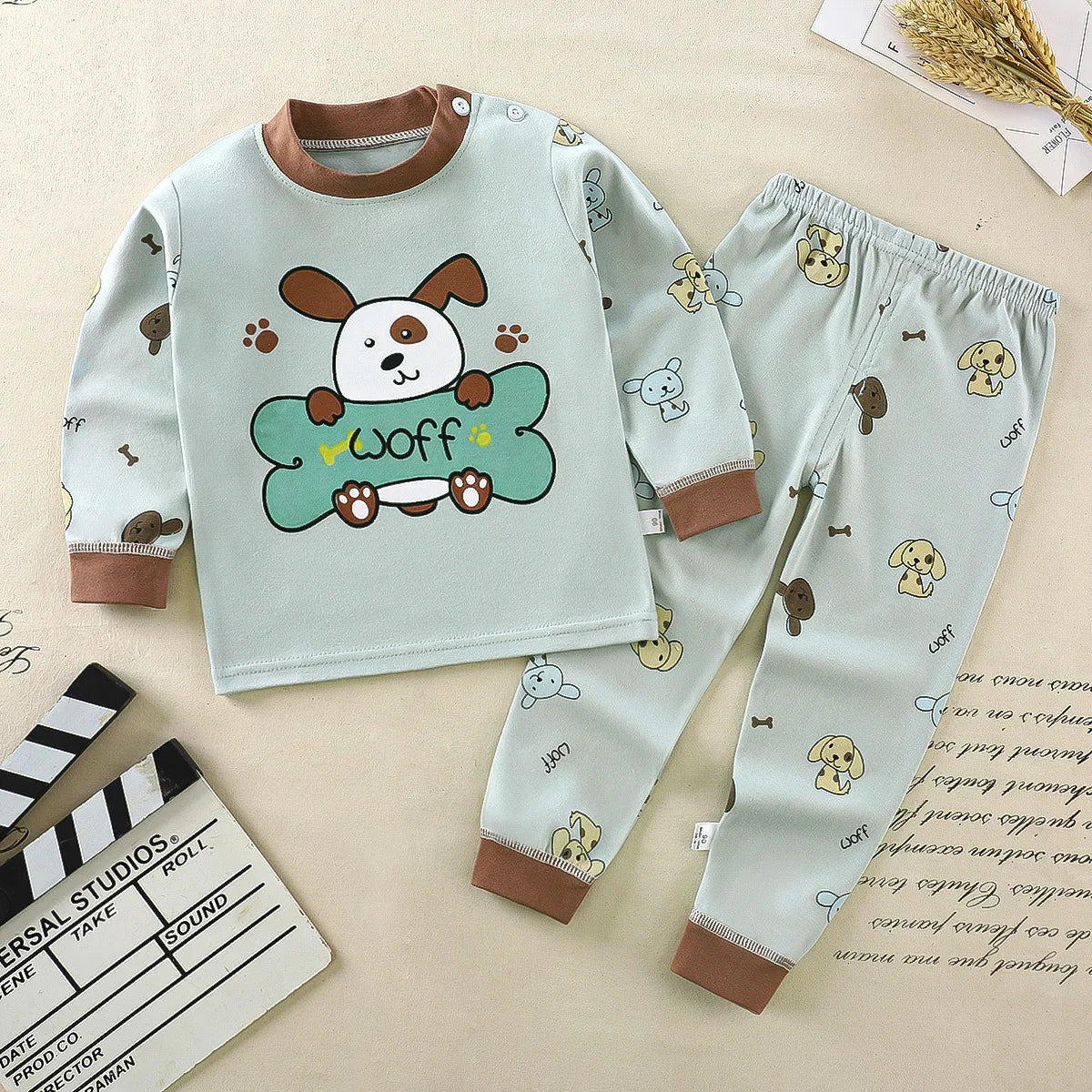 Children Underwear Set Boys Cotton Pajamas Girls Baby Autumn Clothes Long Sleepwear Cotton Kids Home Clothes Children's Clothing