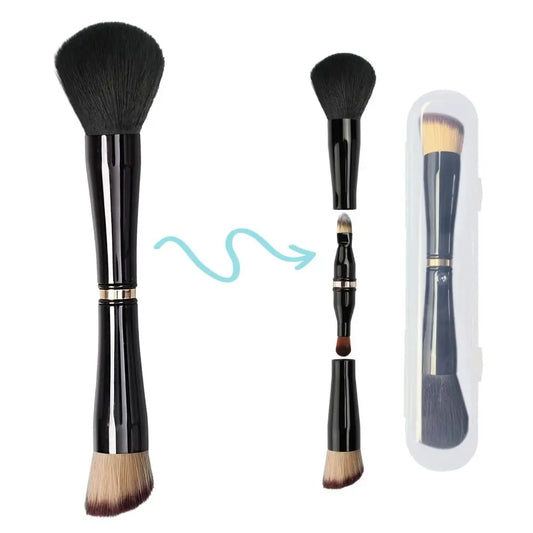 Concealer Makeup Brush Double Ended Makeup Brush Set with Case 4 in 1 Travel Makeup Brushes