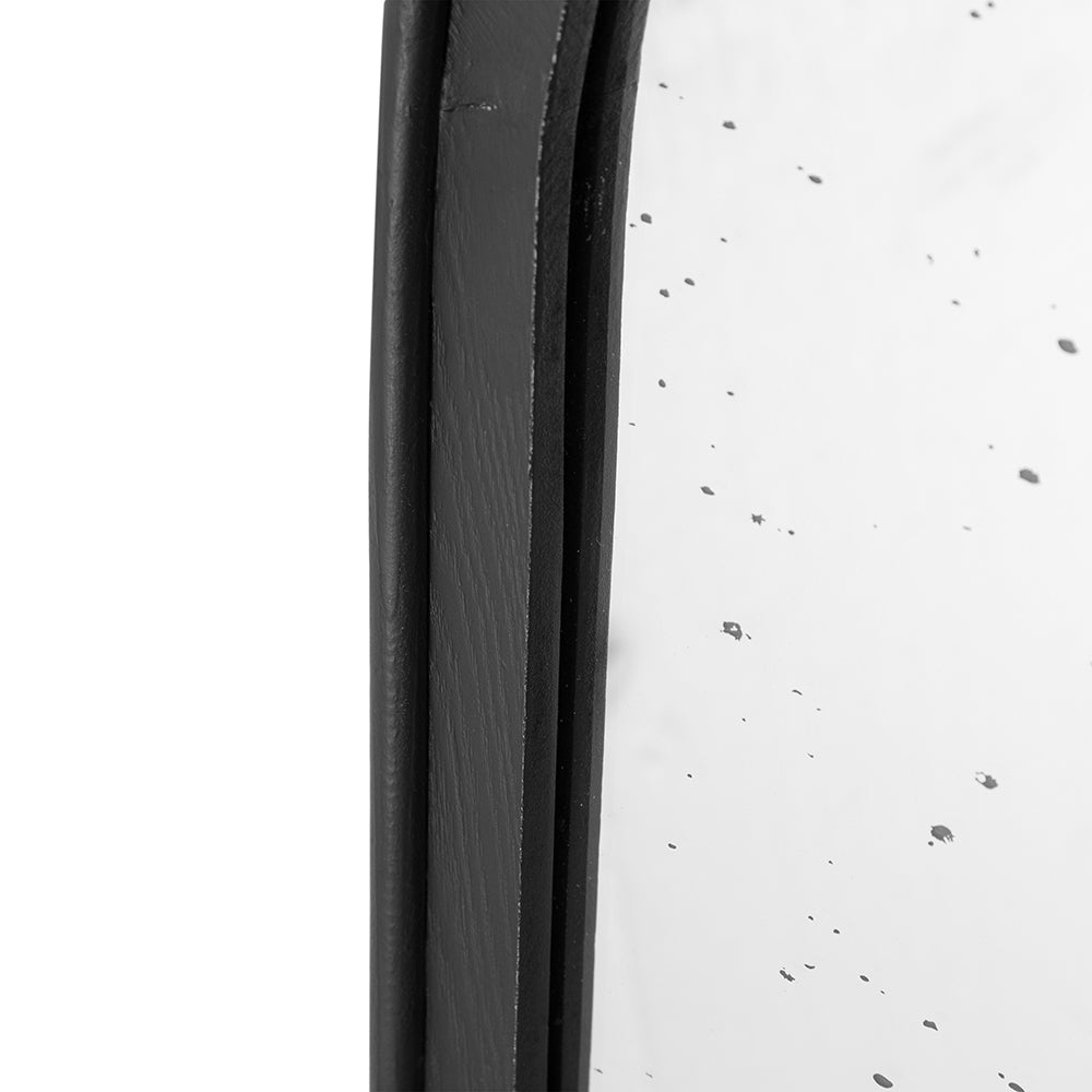 Hand-Carved Rose Arched Wall Mirror, Available in 2 Colors