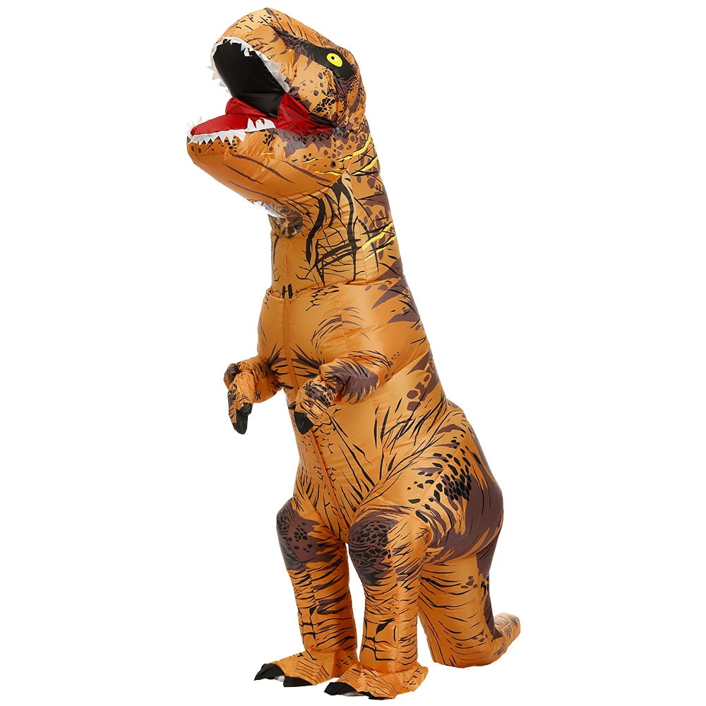 Funny Inflatable Dinosaur Carnival Costume Halloween Christmas New Year Birthday Party Role Playing T-Rex Inflatable Suit Gift