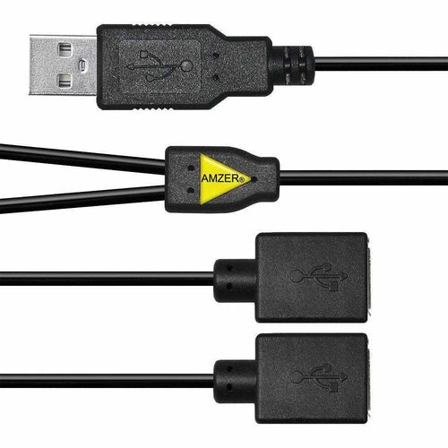 USB 2.0 A Male To Dual USB Female Y Splitter Power Cord Adapter Cable