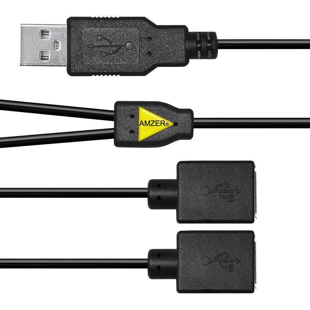 USB 2.0 A Male To Dual USB Female Y Splitter Power Cord Adapter Cable
