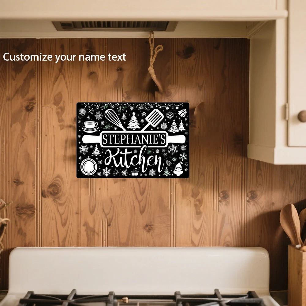 A Piece of Customizable Kitchen Christmas Signs - Personal Text Specimens, Modern Wall Hangings, Suitable for Home Kitchen Decoration, No Power Signs Required |   Modern Sign |   Durable Signage, Ideal Gift