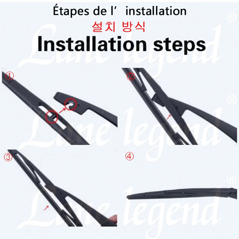 Car Rear Wiper Blade For Peugeot 107 2005 - 2014 Auto Windscreen Windshield Wipers Blades Window Rain Brush Car Accessories 12"