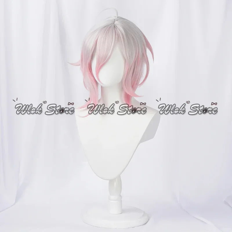 Game Briar Cosplay LOL Wig Outfit Battle Suit Women Halloween Party Carnival Roleplay Costume Briar White Pink Gradient Hair